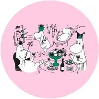 Opto Design Moomin 80 onderzetter Ø21 cm Roze