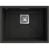 Granitan Napo 55 spoelbak onderbouw - 550 x 420 mm - zwart - sifon inbegrepen