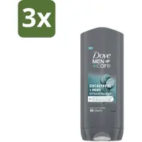Dove Douchegel Men+ Care Eucalyptus + Mint 400 ml - Bulkverpakking - 3 stuks