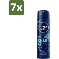 Nivea - Men - Deodorant - Spray - Ultra Charge - 150 ml - Bulkverpakking - 7 stuks