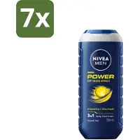 Nivea Men Douchegel Power Refresh 250 ml - Bulkverpakking - 7 stuks