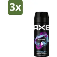 Axe - Deodorant Bodyspray - 100% Fresh Fragrance - Marine - Sea Breeze & Sage - 150 ml - Bulkverpakking - 3 stuks