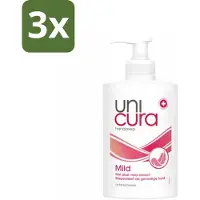 Unicura 3 x Vloeibare Handzeep Mild 250 ml - Handzeep - Antibacterieel - Mild - Hygiëne - Handen Reinigen