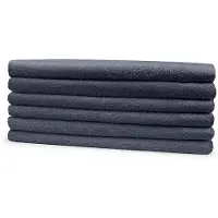Eleganzzz Gastendoekjes - Set van 6 - Gastendoekje 30x50cm - 420 gr/m2 - 100% Katoen - dark grey