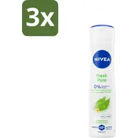 Nivea - Deodorant - Spray - Fresh Pure - Langdurige Frisheid - 150 ml - Bulkverpakking - 3 stuks