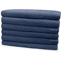 Eleganzzz Handdoeken Set - Set van 6 - Handdoek 60x110cm - 420 gr/m2 - 100% Katoen - ocean blue