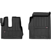 Frogum No.77 - Vrachtwagen Automatten - Geschikt voor Mercedes Actros Mp4 vanaf 2011 - 3D TPE Rubber - 2-delig - Zwart