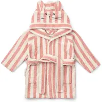 Liewood Lily badjas coral blush crème-de-la-crème streep 7-8 jaar