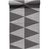 Scandi Living Rime kunststof vloerkleed grijs 70x150cm