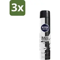 Nivea - Men - Deodorant - Spray - Black & White Invisible Original - 150 ml - Bulkverpakking - 3 stuks