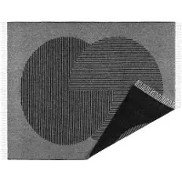 NJRD Circles wollen plaid 130x185 cm Zwart