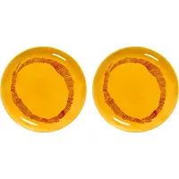 Serax Ottolenghi Feast bord S Ø19 cm 2-pack Yellow stripes-red