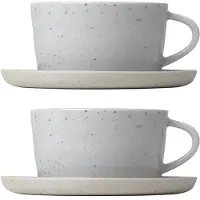 Blomus Sablo theekop met schotel 25 cl 2-pack Cloud