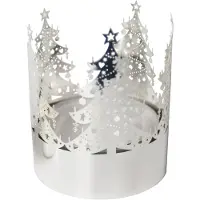 Pluto Design Denneboom waxinelichtjeshouder medium Zilver