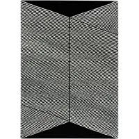 NJRD Rectangles wollen vloerkleed zwarte 170 x 240 cm