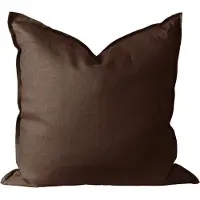 Scandi Living Calm kussenhoes linnen 50x50 cm Chocolate Brown