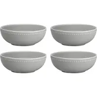 Scandi Living Dots ontbijtkom 60 cl 4 stuks Grijs