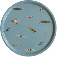 Fine Little Day Swimmers dienblad Ø38 cm Blauw
