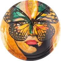 Carolina gynning Golden Butterfly dienblad Ø31 cm Orange-black