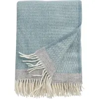 Klippan Yllefabrik Harald wollen plaid 130x200 cm Dusty blue-grijs