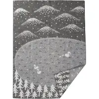 Klippan Yllefabrik Lake in the valley plaid grijs