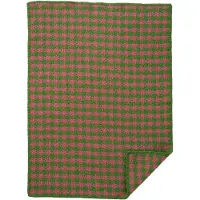 Klippan Yllefabrik Dogtooth babydeken 65x90 cm Groen-roze