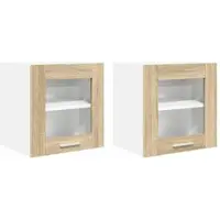 vidaXL Hangkast 2 pcs Sonoma Eik Bewerkt hout
