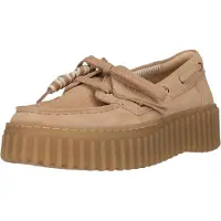 Clarks Dames Torhill Boot leren loafers beige (41), Leer, 1 tot 3 cm, Veters, Casual 26186301