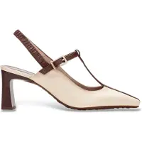 Hispanitas Dames Amapola beige schoenen (36), Leer, Wit, 5 tot 8 cm, Gesp, Casual, Feest, Klassiek BHV264675