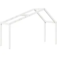 vidaXL Kinderbedhuisje 213x95,5x144,5 cm massief grenenhout wit