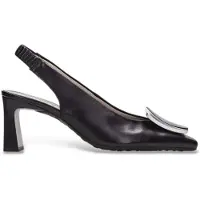 Hispanitas Dames Amapola zwarte schoenen (39), Leer, 5 tot 8 cm, Geen, Casual, Feest, Klassiek HV264762