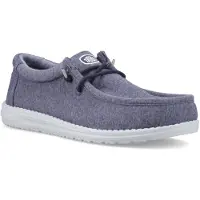 HEY DUDE Wally Stretch Jersey Katoen Heren Marineblauwe Moccasins Schoenen