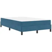 vidaXL Boxspring bed met matras Donkerblauw 120 x 190 cm Stof