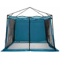 vidaXL Binnentent met dak met opslag Blauw 303 x 303 x 196 cm taft