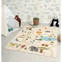 The Carpet Vloerkleed Happy Life Life kinderkamer tapijt speelkleed onderhoudsvriendelijk