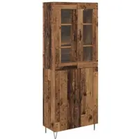 vidaXL Highboard Oud Hout 69,5 x 34 x 90 cm Bewerkt hout