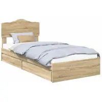 vidaXL Opbergbed Sonoma-eikenhout, 90 x 190 cm, houtvezel