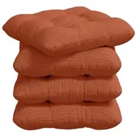 vidaXL Zitkussens 4 pcs Corduroy stof Rood Oranje 45 x 45 cm