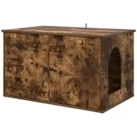 vidaXL Kattenhuis Rook Eiken 85 x 55 x 50,5 cm Bewerkt hout