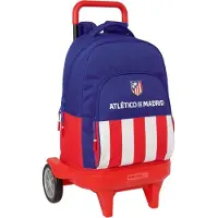 Safta Atletico De Madrid Wheeled Backpack Blauw