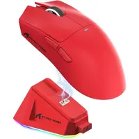 Attack Shark X11 - RGB Gaming Muis - Magnetisch Oplaaddock - PAW 3311 Sensor - 59g Lichtgewicht - Bedraad + 2.4G + BT - 22.000 DPI - Rood