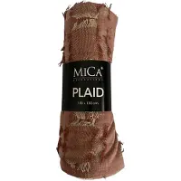 Mica Decorations Mica Plaid Rood 180x130 cm – Geweven Woondeken – Zachte Deken voor Bank en Bed