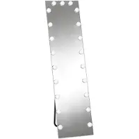 4Goodz Passpiegel 150x40 cm rgb-led staande spiegel met 21 gloeilampen 7
