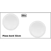 TakeAware 50x Pizzabord Ø32cm suikerriet - Pizza Pannekoek bord food festival themafeest diner