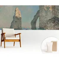 Wallfluent Fotobehang - Blauw Vliesbehang - 250x104 cm - Rotsachtig Landschap Muurschildering - Slaapkamer behang Landschappen - Fotobehang Vlies - Slaapkamer behang