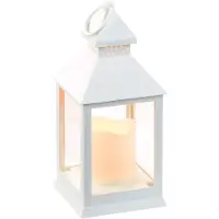 LONGZIMING -Batterij-LED-lantaarn met realistisch flakkerend kaarslicht - Wit, decoratieve sfeerverlichting voor huis en tuin