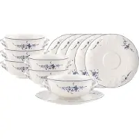 Villeroy & Boch Suppentassen mit Untertassen Vieux Luxembourg 260 ml Set van 6