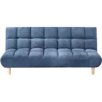 Beliani RISOR - Slaapbank - Blauw - Polyester