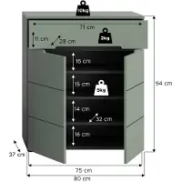 Furnilux Canu schoenenkast smoke nb basaltgrijs nb