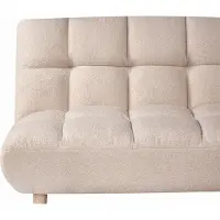 Beliani RISOR - Slaapbank - Beige - Bouclé